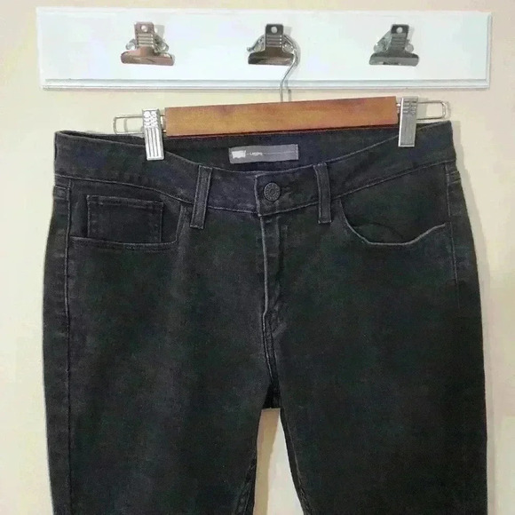 P5010 levi's black legging jegging skinny jeans size - Picture 3 of 6